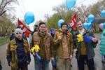 Студенты и работники Рубцовского индустриального института прошлись праздничной колонной по улицам города